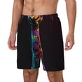 thumbnail image 1 of Fotbe Neon Psychedelic Giraffe Traje de Baño para Hombre – Shorts de Natación de Secado Rápido con Forro y Bolsillos-X-Large, 1 of 6