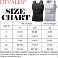 thumbnail image 2 of FITVALEN Mens Slimming Body Shaper with Zipper Compression Shirt Shapewear Waist Trainer Corset Abs Tank Top Gym, 2 of 7