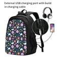 thumbnail image 2 of Daiia Floral Rabbit Pattern USB Charging Backpack for Men and Women, Anti-Theft Backpack,Travel Backpack,School Backpack,College Backpack,Laptop Backpack, 2 of 7