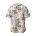 thumbnail image 4 of Goofa Lilies Flowers Printed Men's Casual Short-sleeved Shirt,Lightweight Breathable Button-down,Summer Casual men's top,Versatile Fashion shirt-XX-Large, 4 of 7