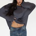 thumbnail image 4 of Women Oversized Long Sleeve Sheer Mesh Knit Sweater Tops Summer Loose Hollow Out Pullover Shirt Beach, 4 of 6