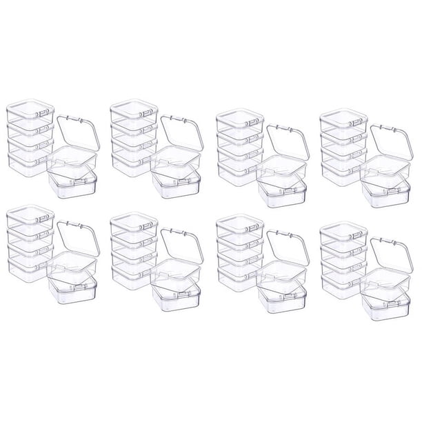 Mini Caja de Almacenamiento Transparente de Plástico de 48 Piezas para Coleccionar ArtíCulos Pequeños, Cuentas