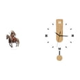 thumbnail image 1 of Adorno de mesa de caballero acrílico, centro de mesa, impermeable, ideal para regalo o decoración de escritorio. Incluye base y números romano, 1 of 8