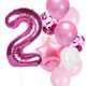 thumbnail image 3 of 12 piezas de globos para fiesta de primer cumpleaños de niña y niño, globos con números rosas, decoración de cumpleaños para niños de 1, 2, 3, 4, 5, 6, 7, 8 y 9 años, suministros para fiestas, 3 of 5