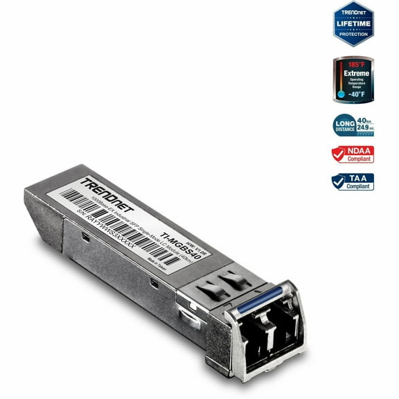 TRENDnet TI-MGBS40 Hardened Mini-GBIC Single-Mode LC Module (40KM)