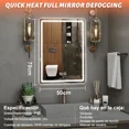 thumbnail image 4 of Espejo de Baño Inteligente 50x70cm Cuadrado con Luz LED Táctil, 3 Modos, Antivaho TGOZVZR, 4 of 11
