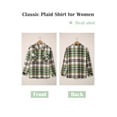 thumbnail image 5 of ONLYSHE Women Shacket Jacket Blouse with Pockets Flannel Plaid Top Shirt Coat Lapel Long Sleeve Tartan Outerwear, 5 of 5