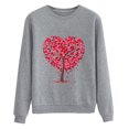 thumbnail image 4 of Delayuji Sweatshirts for Women 2025 Valentine's Day Print Long Sleeved Sweatshirt Casual Blouse Pullover Womens Plus Size Sweatshirts Gray Xxxl, 4 of 6