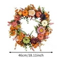 thumbnail image 3 of Cevemin Thanksgiving Halloween Wreath Decorations, Realistic Pumpkin Peony Fall Wreath for Farmhouse Front Door, Durable Waterproof Autumn Harvest Decor 2025, 3 of 7