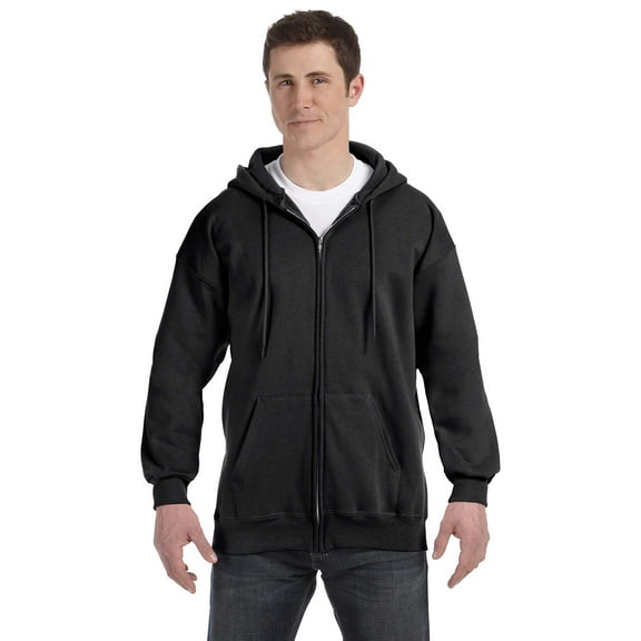 Hanes Adult Ultimate Cotton Full-Zip Hood , F280 , Black , XX-Large