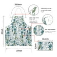 thumbnail image 7 of Pioneer Flower Floral Print Pattern Apron-Garden Aprons for Women with Pockets-Cotton Linen Waterproof Kitchen Cooking Gardening Aprons Adjustable for Kitchen,Cooking,BBQ and Salon 33x27 Inch, 7 of 7