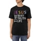 thumbnail image 1 of Jesus is The Way The Truth and The Life Men's Cotton T-Shirts Casual Crew Neck Tshirts Short Sleeve Tee Shirts,, 1 of 6
