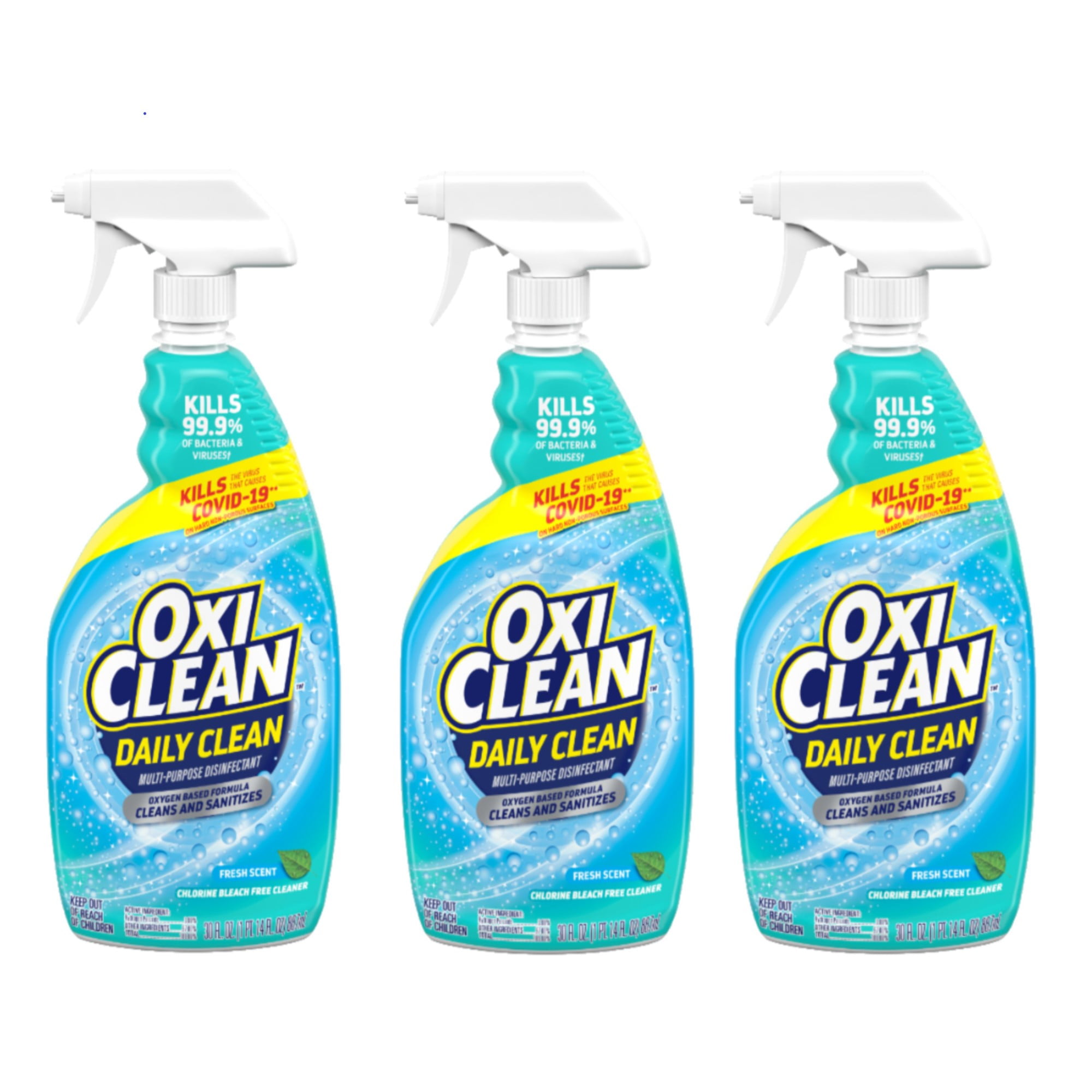 3pack OxiClean Daily Clean MultiPurpose Disinfectant Spray, 30 oz