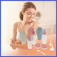 thumbnail image 3 of Vocoste Travel Bottles Set Containers Squeezable Refillable Pink Beige Blue 11 Pcs, 3 of 5