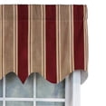 thumbnail image 2 of RLF Home Bodega Stripe Window Treatment Regal Valance 3" Rod Pocket 50" x 17" Mauve Red, 2 of 2
