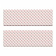 thumbnail image 2 of Kiss Bench Cushion Set of 2, Red Woman Lips Kiss Marks Pattern Romance Feminine Graphic Valentines Day, Standard Size Foam Pad and Decorative Cover, Vermilion White, by Ambesonne, 2 of 4