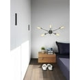 thumbnail image 3 of Nebula 1 Light Bath Sconce in Brass and White Fabric Shade, 3 of 5