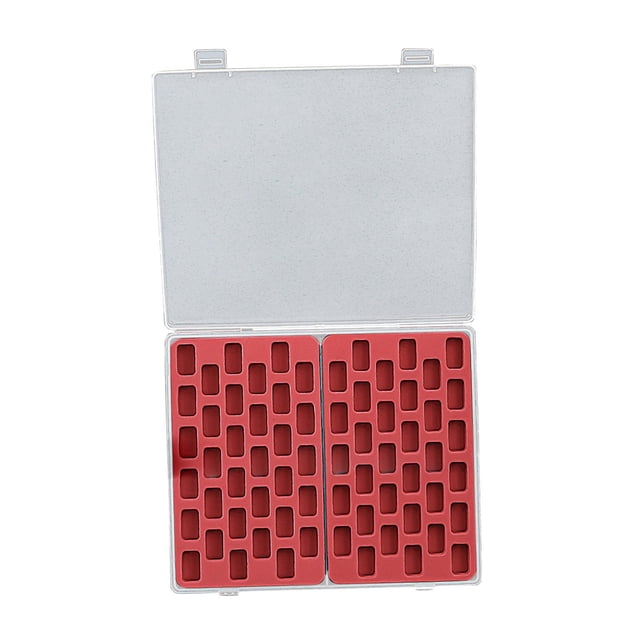 kurtrusly Bobbin Box Bobbins Container Bobbin Organizer Bobbins Easy Box Spools Access Clear Red 66 Grids