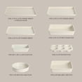 thumbnail image 2 of Martha Stewart Gallen 10-Piece Nonstick Bakeware Set, PFA-Free Ceramic Baking Pans, Linen White, 2 of 6