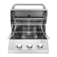 thumbnail image 5 of Chaleur Grill Outdoor 23" 3-Burner Built-in Propane Gas Grill, 30000 BTU, Stainless Steel, 5 of 10