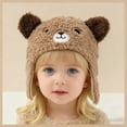 thumbnail image 6 of Ugoldhm Baby Cute Winter Hat Sherpa Windproof Warm Cap with Bear Ear, Size for 1-2 Years, 6 of 6