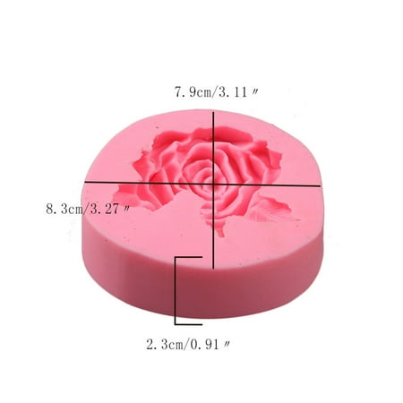 

Veki Cake Fondant Rose Flower Sugarcraft Mould 3D Big Tool Silicone Chocolate Cake Mould Clear Sticks for Cake Topper