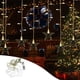 thumbnail image 1 of Cortina de luces navideñas con forma de estrella, decoración para fiestas en casa, 16 estrellas, 80 mini luces LED de 11,5 pies, cadena de luces para decoración navideña., 1 of 7