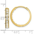 thumbnail image 4 of 14K Yellow Gold Polished Cz 4X20mm Huggie Hoop Earrings (Width 20.8) (Length 20.3) - Jbsp, 4 of 5