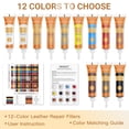 thumbnail image 4 of Kit de reparación de cuero SEISSO 12 colores para muebles, automóviles, bolsos, 4 of 9