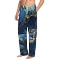 thumbnail image 6 of Pofeuu Golden Blue Mountains Print Men's Pajama Pants, Soft Lounge Pajama Pants with big pockets for Men Plaid Pj Bottoms-Small, 6 of 6