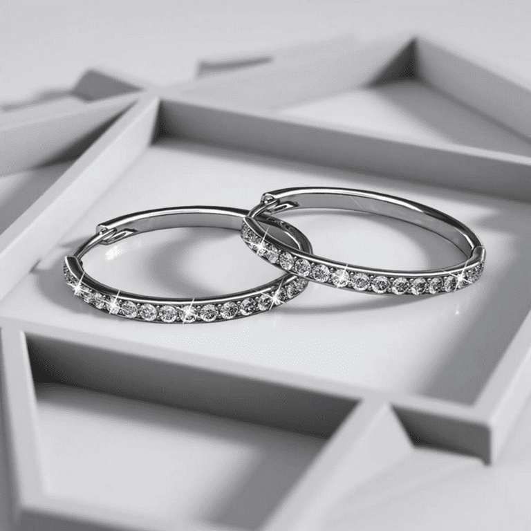 Cate & Chloe Bianca 18k Yellow Gold Plated 25mm Hoop