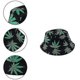 thumbnail image 4 of Sombrero de cubo unisex para viajes de verano, sombreros de pescador con estampado de hojas, 4 of 5