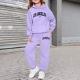 thumbnail image 2 of Gaexia Girls Fall Outfits Size 10-12 ,Girls' Long Sleeve Hoodie And Sweatshirt With Letter Print For Casual Wear And Outdoor Activities, 2 of 4