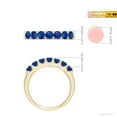 thumbnail image 5 of Angara Natural 1.05 Ct. Blue Sapphire Non Eternity Wedding Band in 14K Yellow Gold for Women (Ring Size: 3), 5 of 10