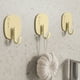thumbnail image 5 of Ganchos de pared adhesivos resistentes (paquete de 4) | Ganchos de plástico para puerta, estilo crema | Sin costuras, soportan hasta 15 kg | Perchas para toallas de cocina y baño | Ganchos adhesivos, 5 of 5