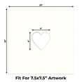 thumbnail image 2 of Antique White Picture Frame Mat for 28x28 Frames - Heart Opening for 8x8 Photos - 25 Mats, 2 of 7