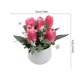 thumbnail image 3 of Tulipanes Artificiales En Miniatura En Maceta – Flores Artificiales En Maceta para Decoración de Escritorio, Bonsái de Planta Verde Artificial para Estante o Mesa., 3 of 6