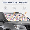 thumbnail image 4 of Balery 2 Piece Rose Flowers Car Windshield Sun Shade|Foldable Front Windshield Shade for Car Front Window for Most Sedans SUV Truck-Large, 4 of 7