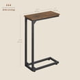 thumbnail image 3 of C-Shaped End Table Set of 3 - Rustic Brown, Slim Sofa Side Table for Small Spaces, 3 of 7