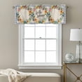 thumbnail image 3 of Hello Spring Valance Curtain Tulips Flowers Wreath Butterfly Blue Plaid Linen Window Valances Rod Pocket Short Curtains Window Treatments for Kitchen Bedroom Bathroom Laundry 56" x 16", 3 of 9