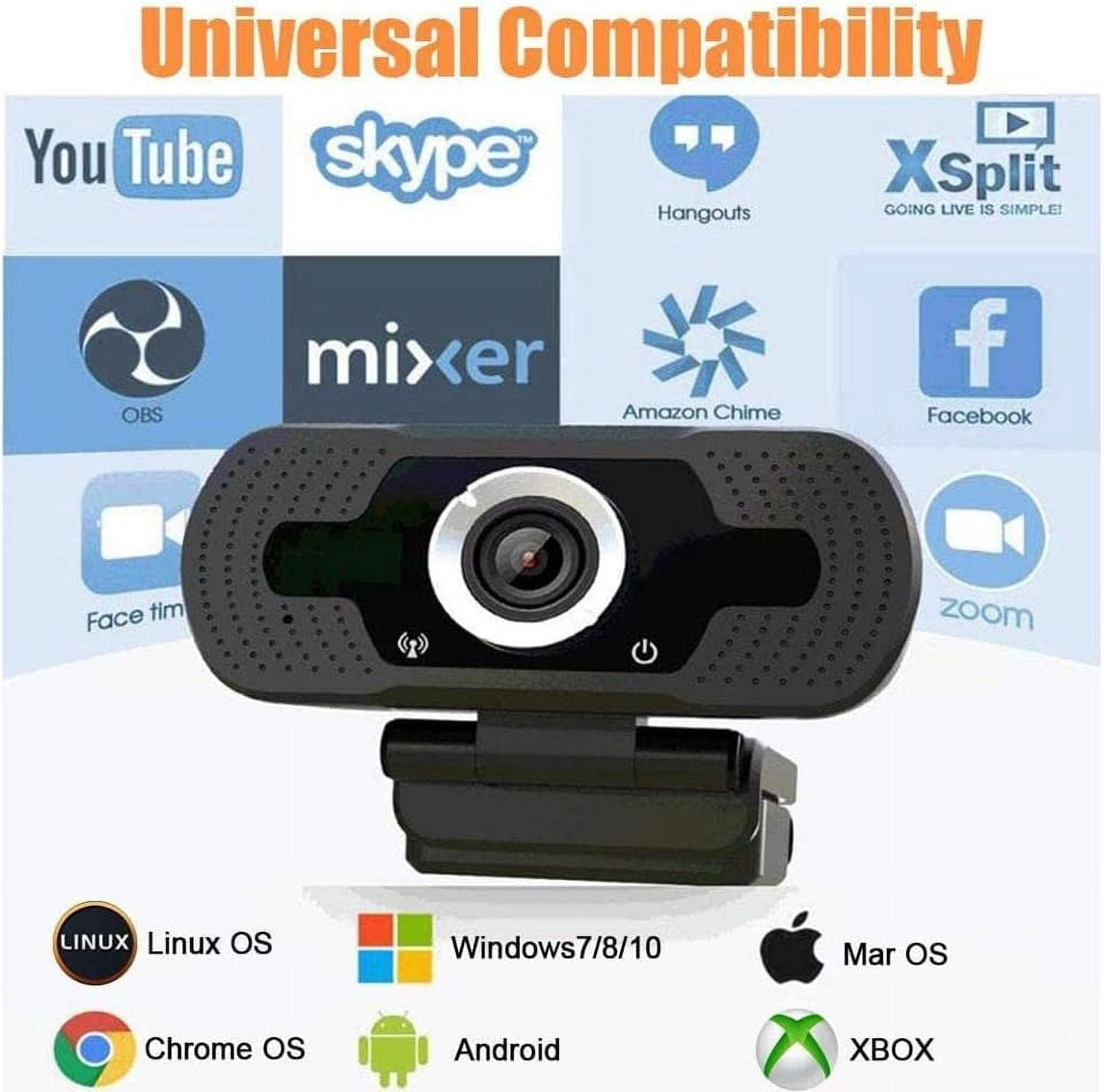 HD Webcam with Microphone 1080P Web Camera 110-degree FOV USB Computer Camera for Zoom/Skype/Teams Conferencing and Video Calling Plug and Play