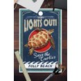 thumbnail image 3 of Folly Beach, South Carolina, Sea Turtle Vintage Sign (12x18 Wall Art Poster, Room Decor), 3 of 3
