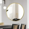 thumbnail image 4 of Gleamira 42" Round Wall Vanity Mirror Bathroom Mirror with Aluminum Alloy Frame, Gold, 4 of 4