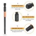 thumbnail image 5 of Uxcell T27 Torx Head Screwdriver Bit 4" Long 1/4" Hex Shank Magnetic Tamper Proof 6 Point Star Screw Driver Black Phosphate, 5 of 7