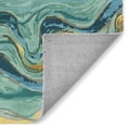 thumbnail image 4 of Liora Manne Corsica Indoor Rug 100% Wool Blue Green Hand Tufted 5x8 ft, 4 of 5