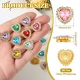 thumbnail image 2 of 16mm Heart Sew on Rhinestones, 60 Pcs Rhinestone Sequin Embellishments Crystal Glass Metal Base for Bedazzling, Light Pink, 2 of 7