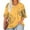 Earthy Yellow, variant on Plus Size Tops for Women 4x-5x Summer Ruffle 3/4 Sleeve Tunics Sunflower Graphic T-Shirt Pleated V-Neck Tunic Loose Fit Casual Tunics Blouses Black 5XL