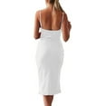 thumbnail image 2 of XXXITICAT Women's Sleeveless Spaghetti Strap Satin Dress Cowl Neck Midi Cocktail Dress(WH,XS), 2 of 4