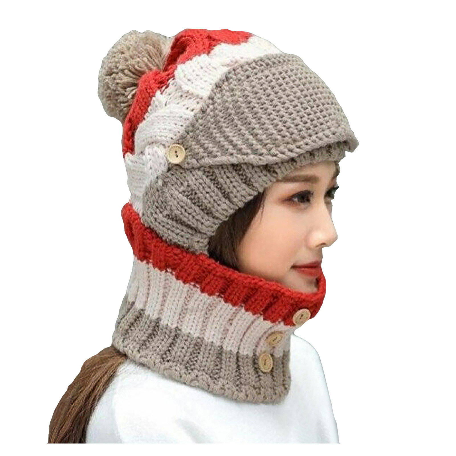 Ensemble Hiver Bonnet Écharpe Gants Femme - Polaire Douce, Écran Tactile, 3 En 1 Pour Temps Froid