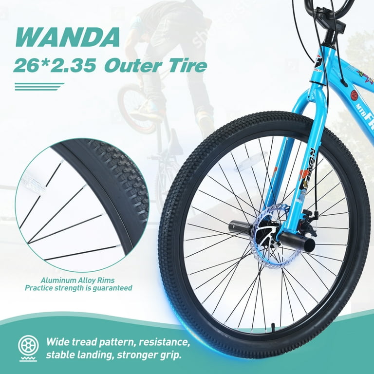 26 Kids Bike Modern 7 Speed Beach Cruiser Bicycle with Double Disc Brakes City Bike for Kids Teens Boys Girls Age 12 Years Blue Walmart